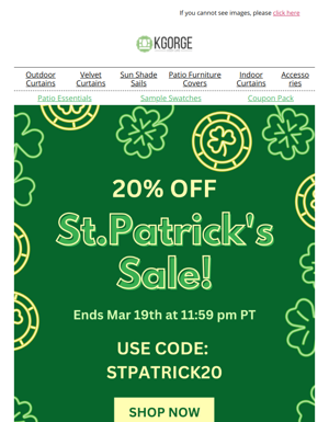 St. Patrick’s Day Offer: 💰 Save 20% On Your Order 🍀