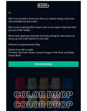 New Color Drop Pre-order Now Live 🎨