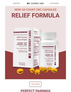 Get Relief With Our NEW 60-Count CBC Capsules✨