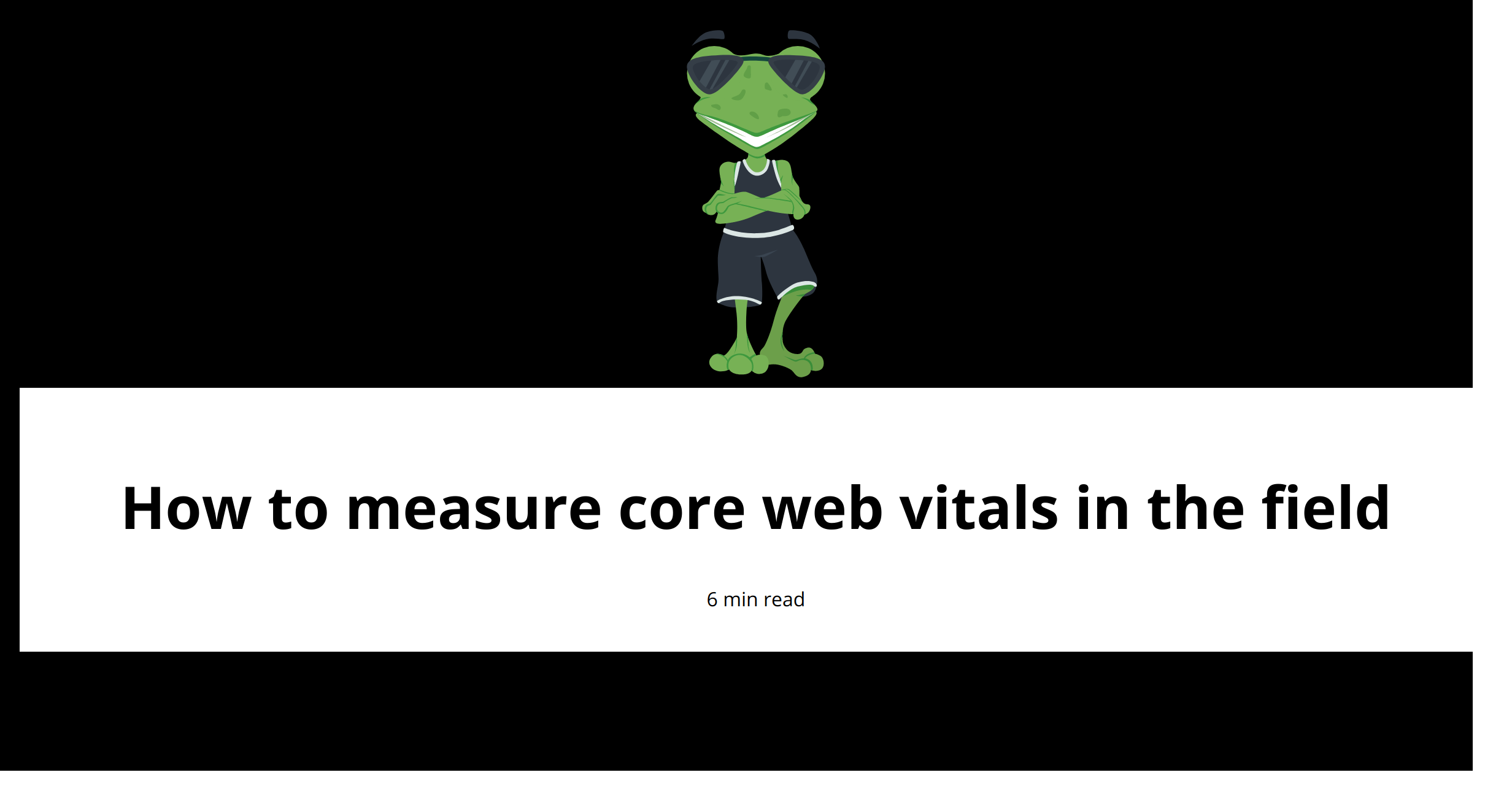 How to measure core web vitals in the field
