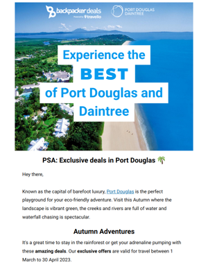 EXCLUSIVE Port Douglas Deals 🎉