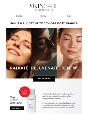 Revitalize Your Skin: Up To 30% Off Obagi Rejuvenators!