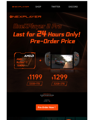 🔥Don't Miss ONEXPLAYER 2 Pro Pre-Order Price! 🚨 200 More ONEXFLY Elite Packs Released! 🚀