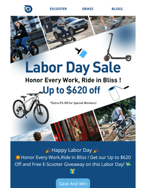 Up To $620 Off & Scooter Giveaway