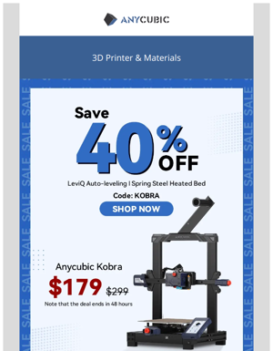Hurry! Final 48 Hours To Save 40% On 3D Printers