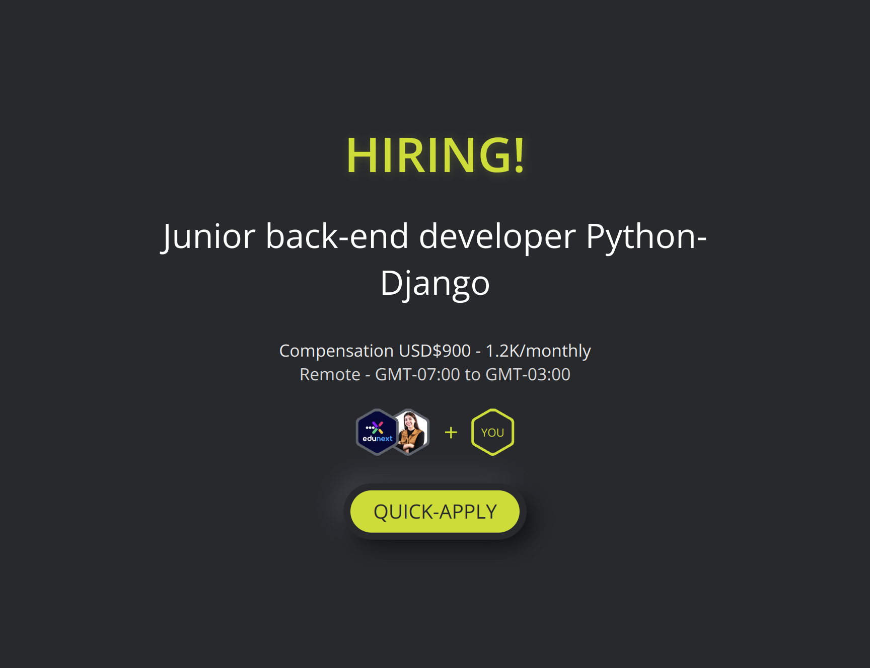 Junior back-end developer Python-Django at EduNext | Torre