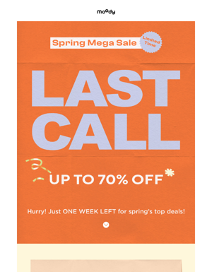 ⏰ Last Call For Spring Mega Sale