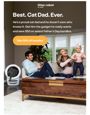 Take $50 Off For The World’s Best Cat Dad