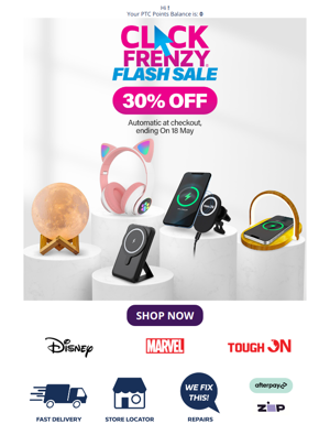 , Click Frenzy Sale ON NOW