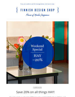 20% Off The HAY Array | Weekend Special Is On!