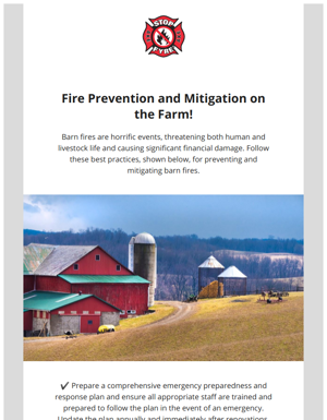 Fire Prevention And Mitigation On The Farm!