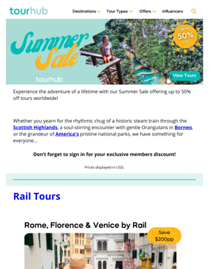Summer Sale ☀️ | Italian Gondolas, Sri Lankan Elephants & A Train Journey Through Canada