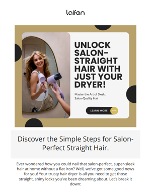 💎 Unlock Salon Straight Hair With Laifen 💎