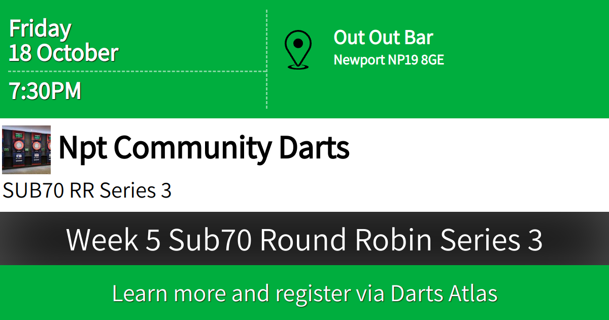 Week 5 Sub70 Round Robin Series 3