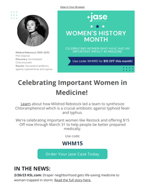 Happy Women's History Month! Save $15 With WHM15