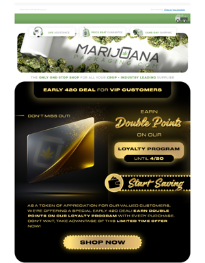Early 4/20 Deal: DOUBLE Points ❎❎