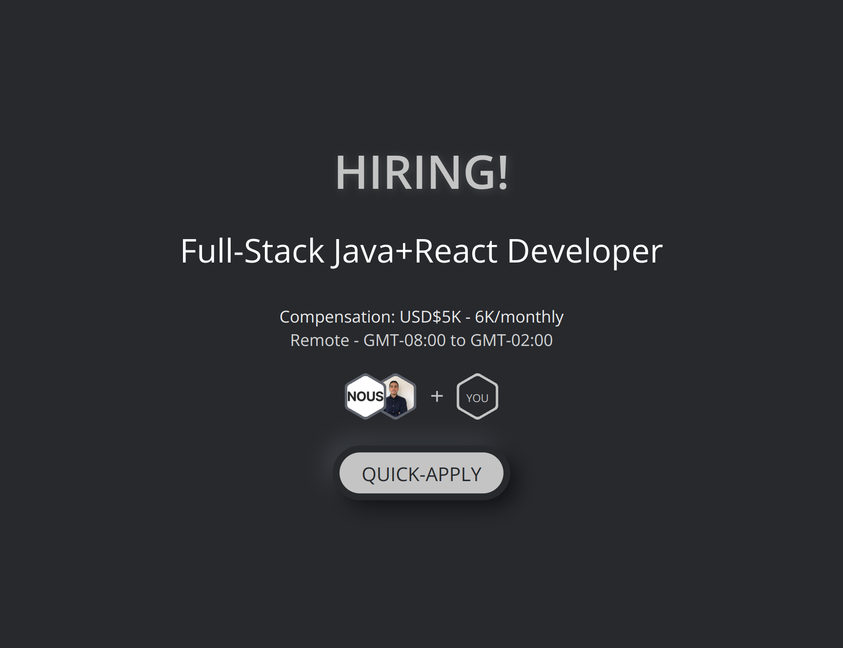 Full-Stack Java+React Developer at Nous | Torre