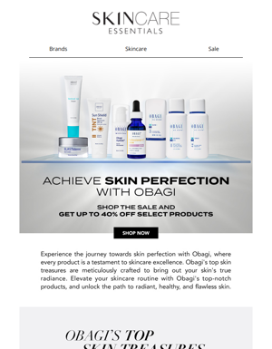 Achieve Skin Perfection With Obagi And Get Up To 40% Off