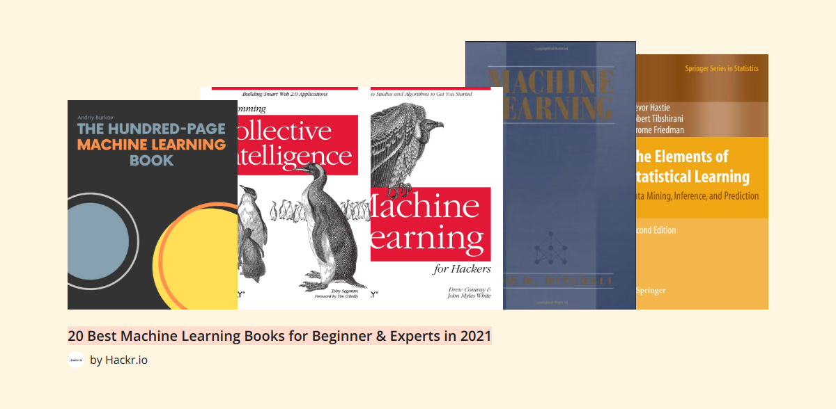 20 Best Machine Learning Books for Beginner & Experts in 2021 | Booklisti