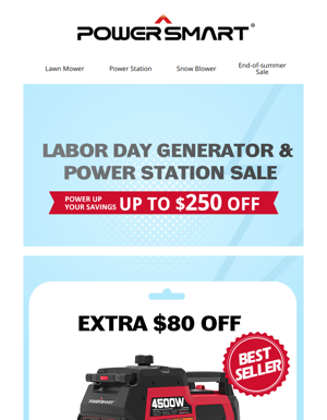 Labor Day Generator & Power Station Sale