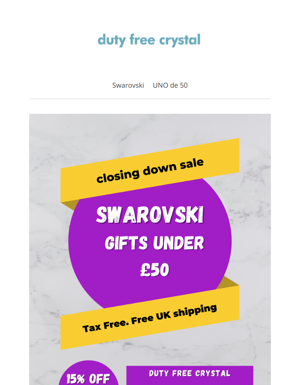 Swarovski Items Less Than £50.00 | Duty Free Crystal