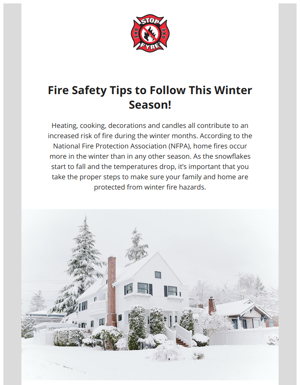 Fire Safety Tips To Follow This Winter Season! ❄️