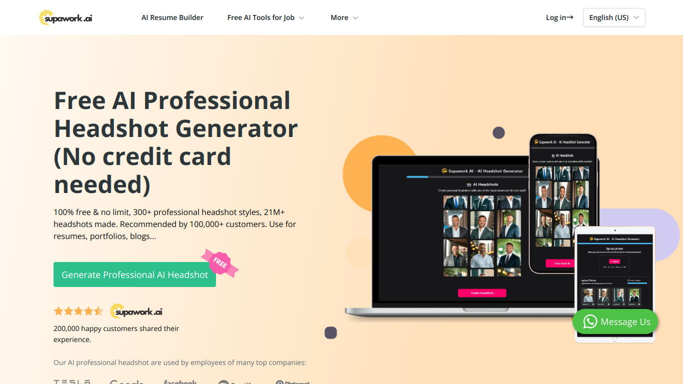 AI Headshot Generator - Supawork AI Review