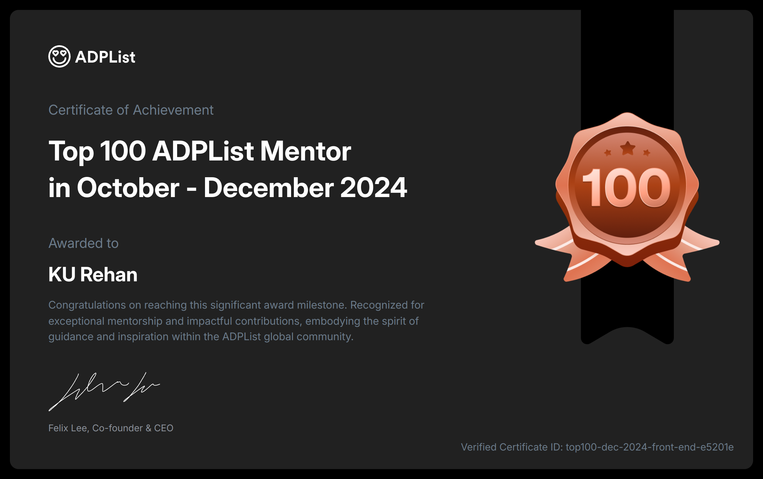 image of certificate