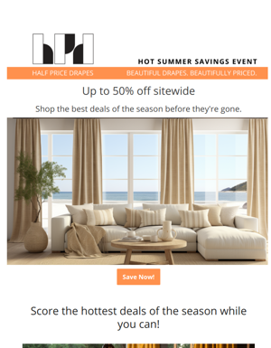 The Hot Summer Savings Event | Up To 50% Off
