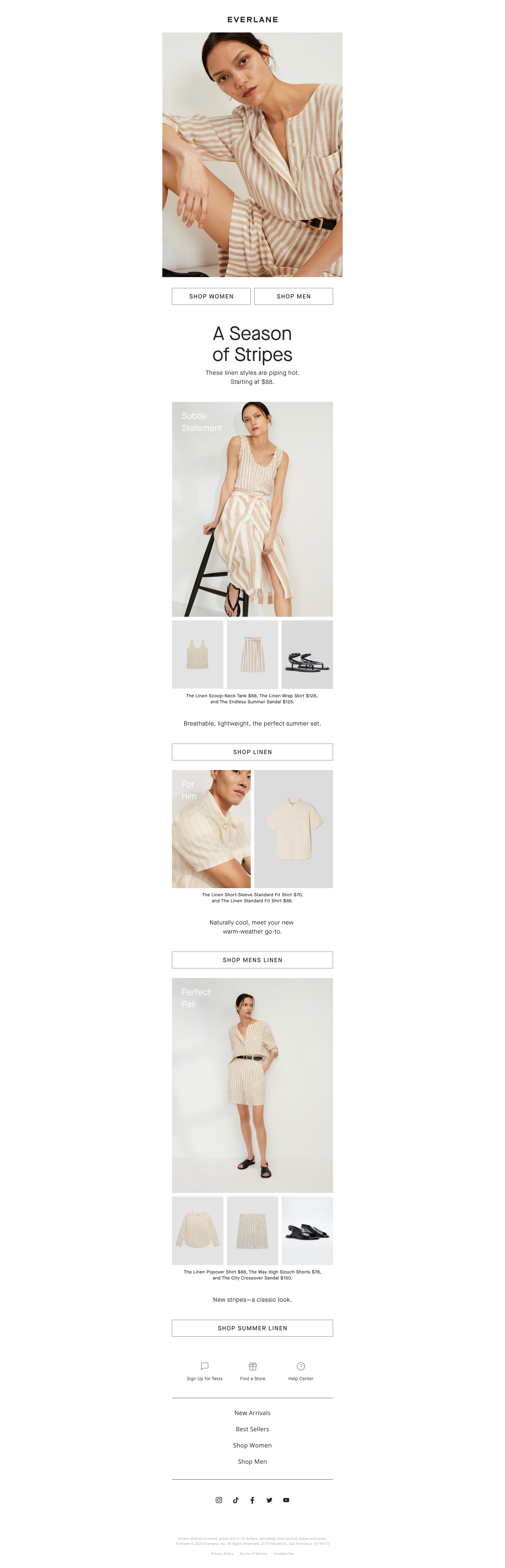 Set Your Eyes On Linen - Everlane Newsletter