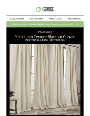 18% Off Blackout Curtains