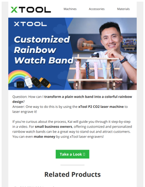 Hands-On Tutorial: Learn To Customize And Personalize Rainbow Watch Bands With XTool P2!