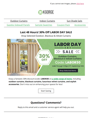 Offer Extended! 30% Off Labor Day Sale Ends In 48 Hours