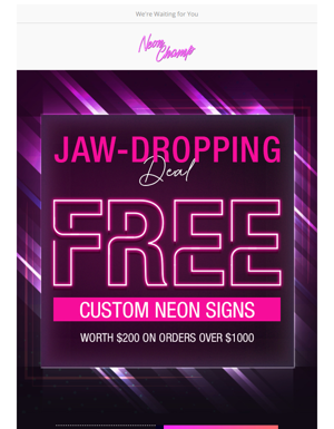 🚨 Promote Your Business With A Free Neon Sign 🚨