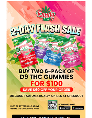 🚨Two 6-Pack Delta 9 Gummies For Just $100! 🍬