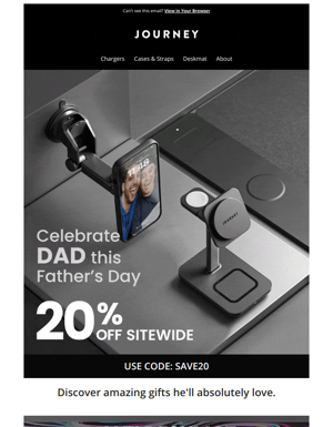 Make Dad's Day Extra Special: 20% Off Everything For Father's Day