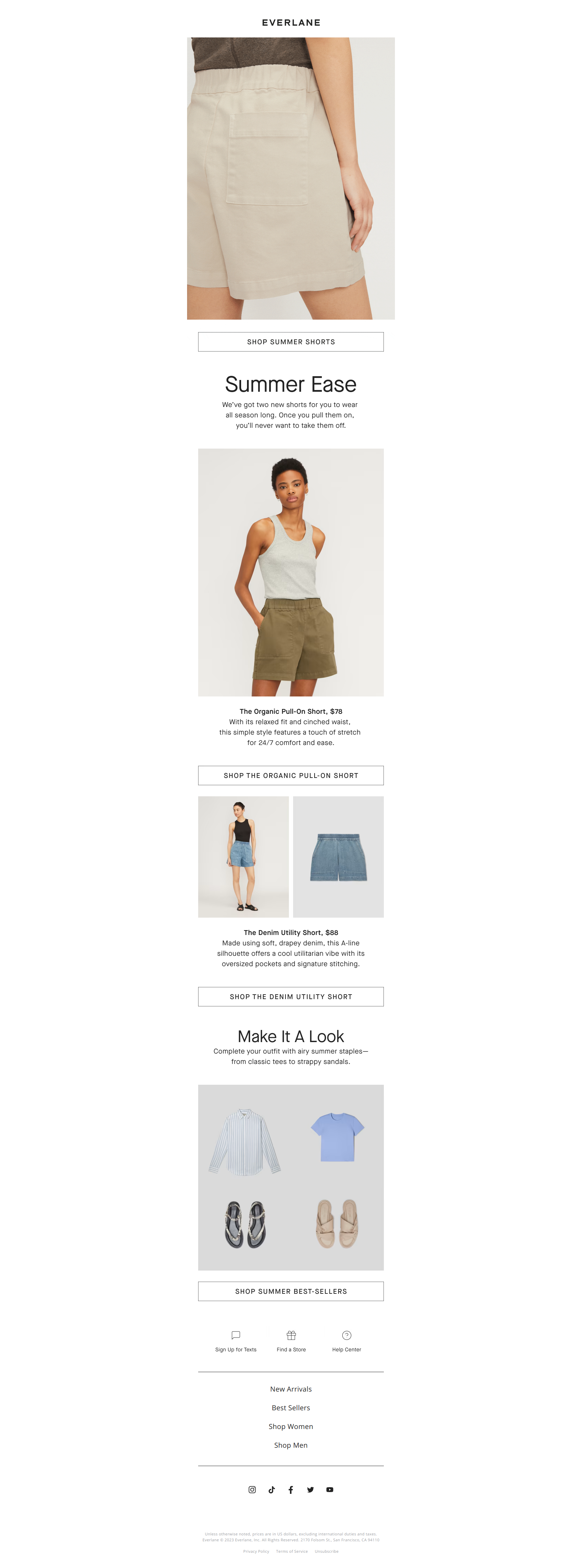 New Shorts For Summer - Everlane Newsletter