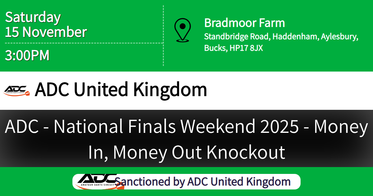 ADC - National Finals Weekend 2025 - Money In, Money Out Knockout