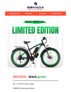 Limited Edition Green E-bike Is Ready For You
