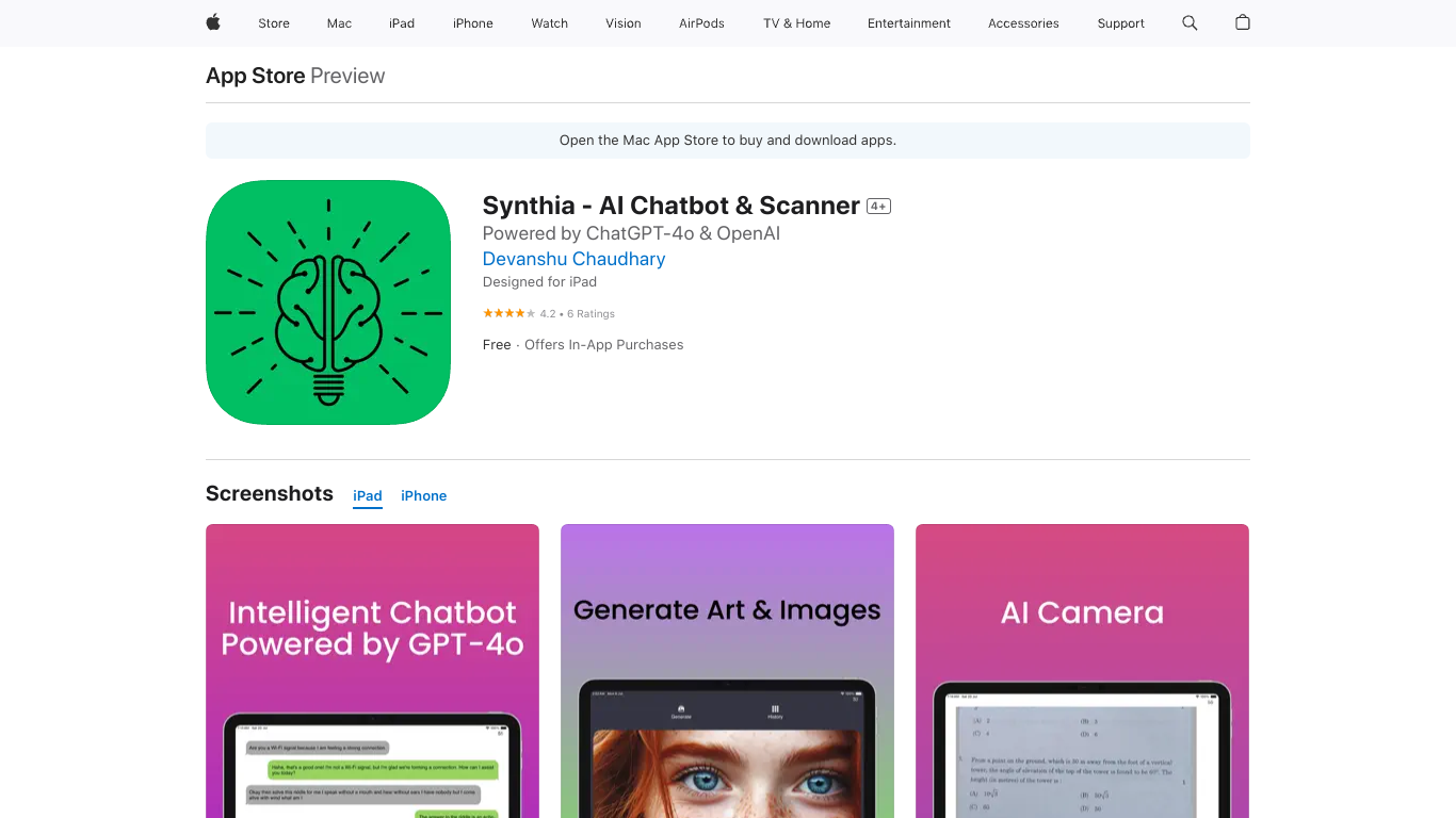 Synthia - AI Chatbot & Scanner Review