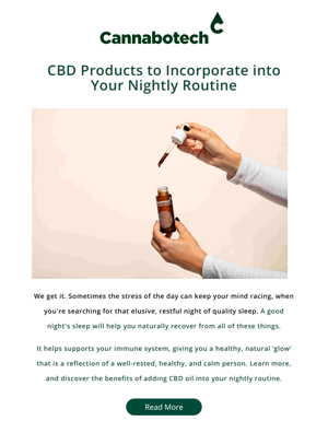 Learn About CBD For Your Nightly Routine😴
