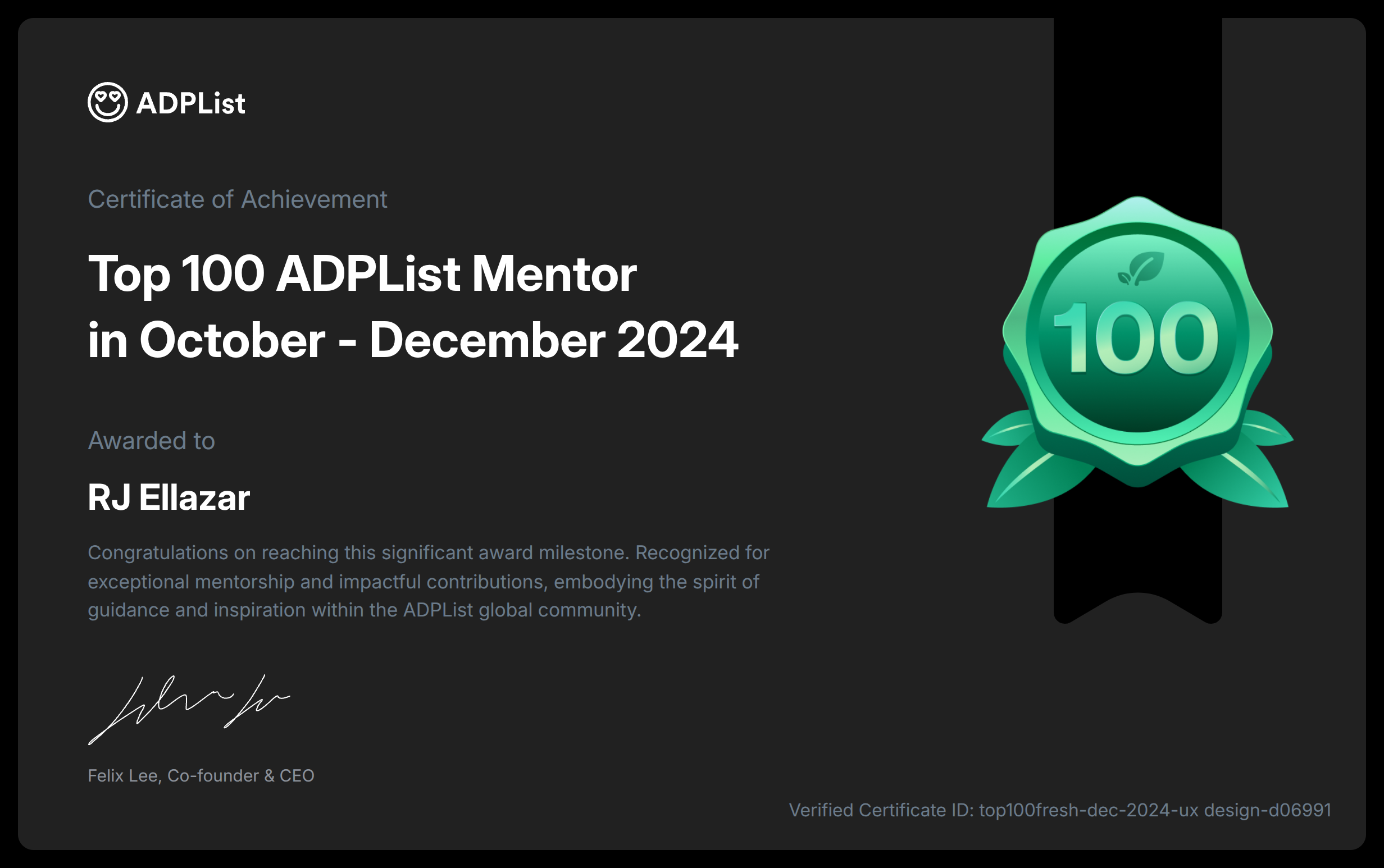 image of certificate