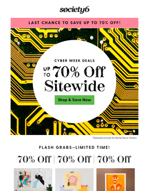 Last Chance To Save Up To 70% Off Sitewide!
