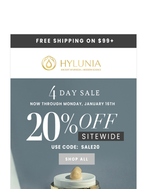 Don't Miss! 20% Off Sitewide Sale