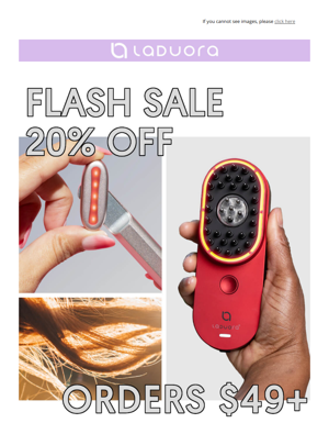 FLASH SALE: Take 20% Off On Orders $49+