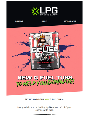 New G Fuel Tubs!