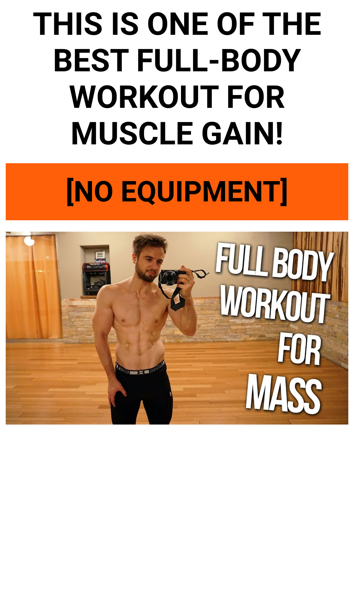 This is One of The Best Full-Body Workout For Muscle Gain!