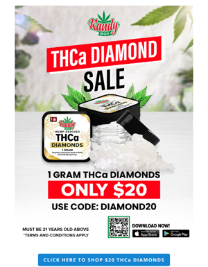 🚨 THCa DIAMONDS SALE! Only $20 Per Gram 🚨