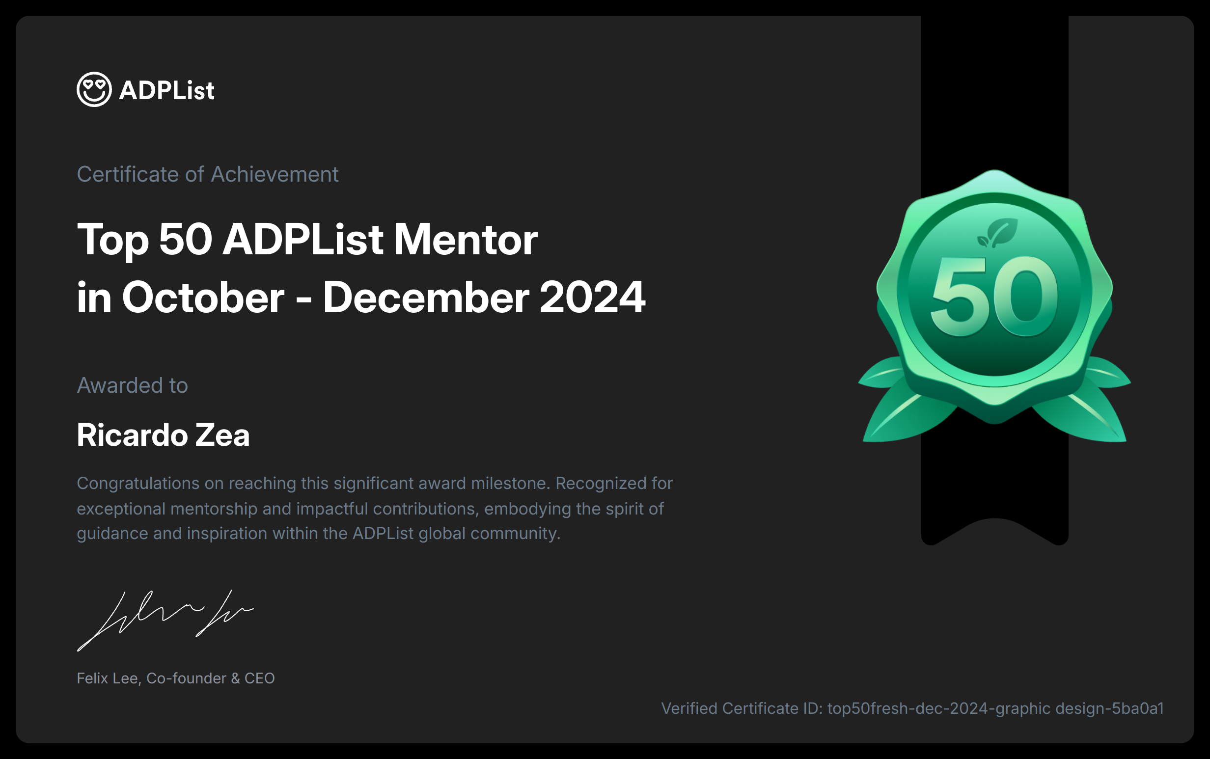 image of certificate