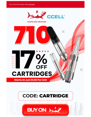 710 Offer: SAVE 17% OFF CCELL® Cartridges! 🍃